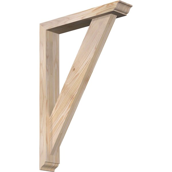Ekena Millwork Traditional Traditional Smooth Bracket w/ Offset Brace, Douglas Fir, 3 1/2"W x 18"D x 26"H BKT0402X18X26TRA01SDF - main